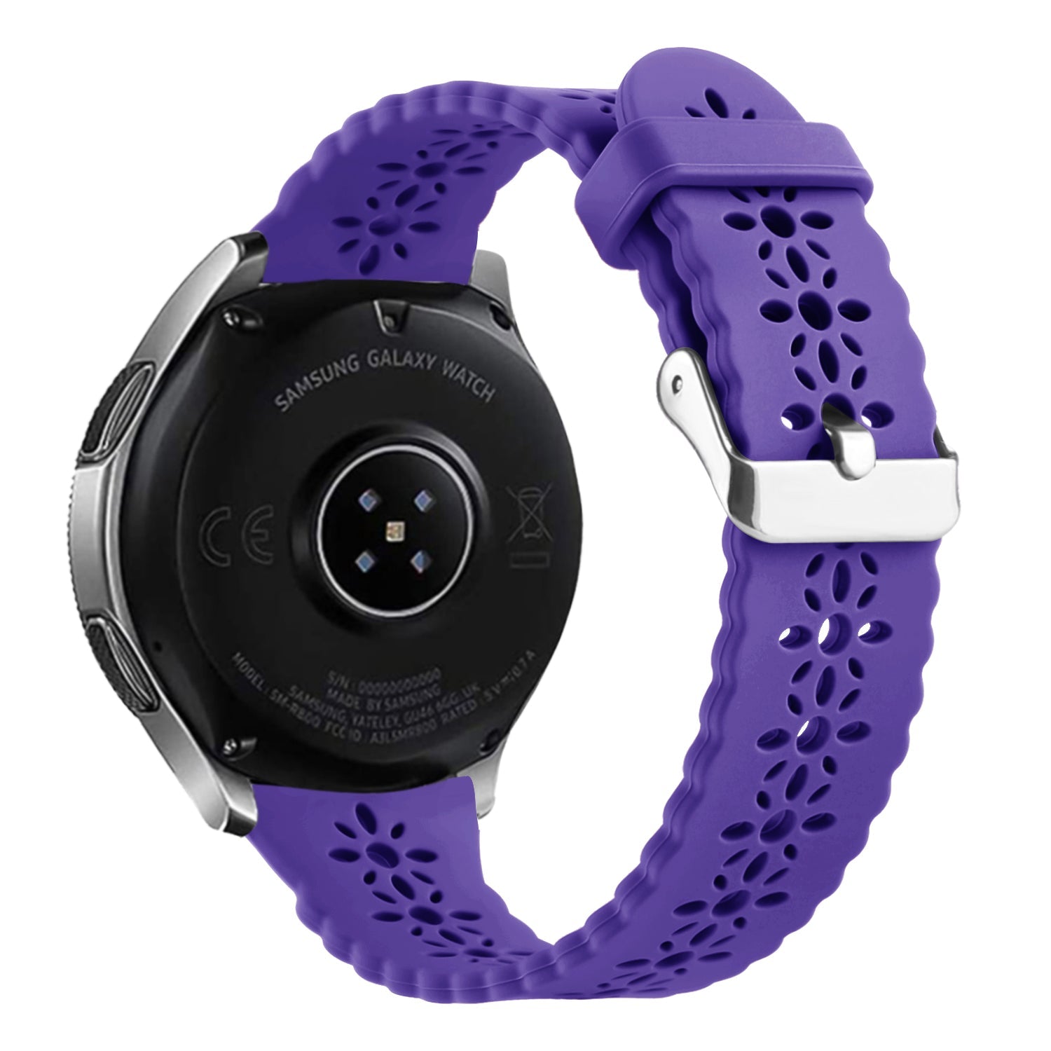 Amazfit GTS 4 Patterned Silicone Strap (Dark Purple)
