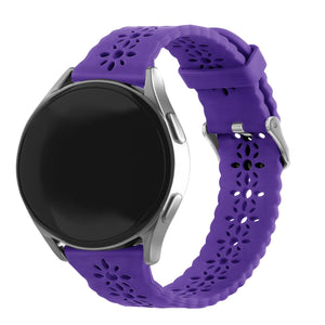 Amazfit GTR Mini Patterned Silicone Strap (Dark Purple)