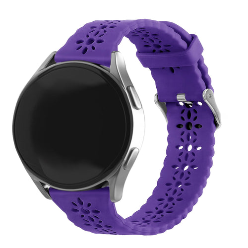 Amazfit GTR Mini Patterned Silicone Strap (Dark Purple)