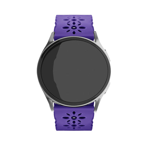 Amazfit GTS 4 Patterned Silicone Strap (Dark Purple)