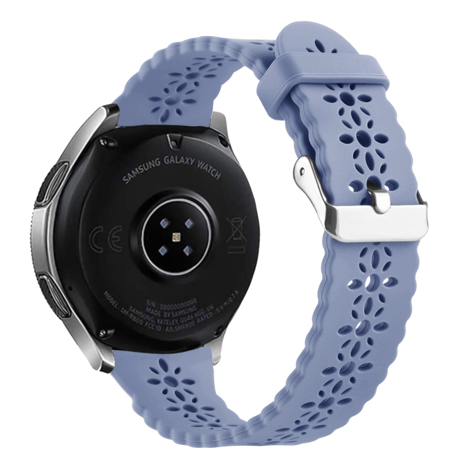 Bracelet de silicone avec relief Amazfit GTS 4 (gris lavande)