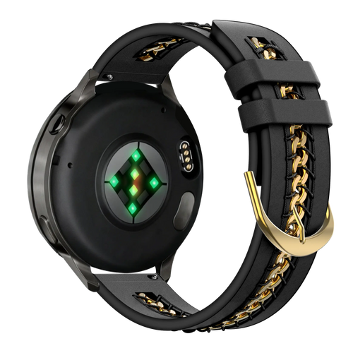 Bandz Garmin Forerunner 170 Leather Strap 'Chains' (Black)