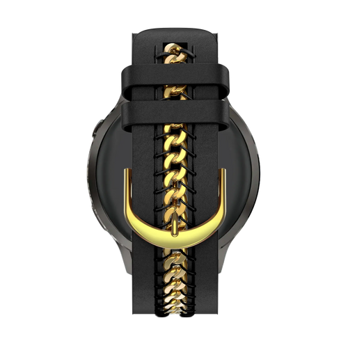 Bandz Samsung Galaxy Watch 6 Classic - 47mm Leather Strap 'Chains' (Black)