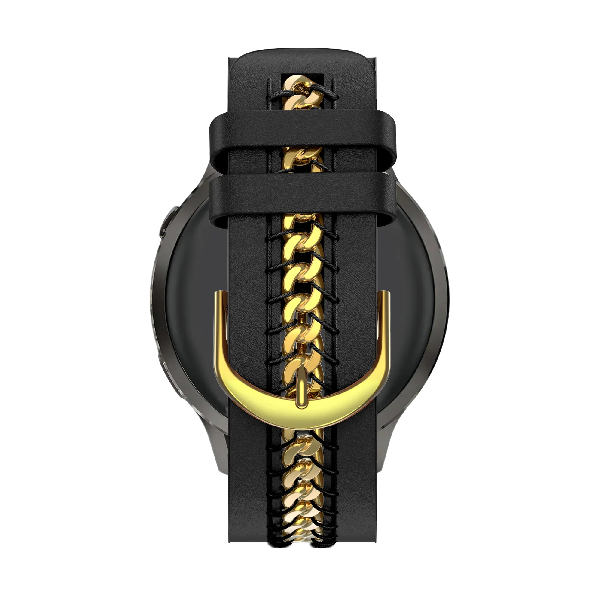 Bandz Samsung Galaxy Watch 6 Classic - 47mm Leather Strap 'Chains' (Black)