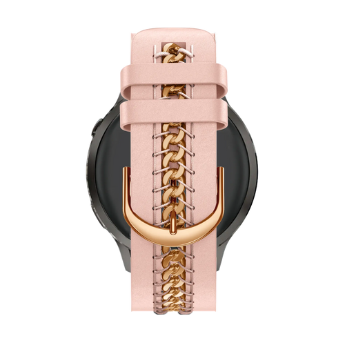 Bandz Bracelet cuir 'Chains' Garmin Forerunner 170 (rose)