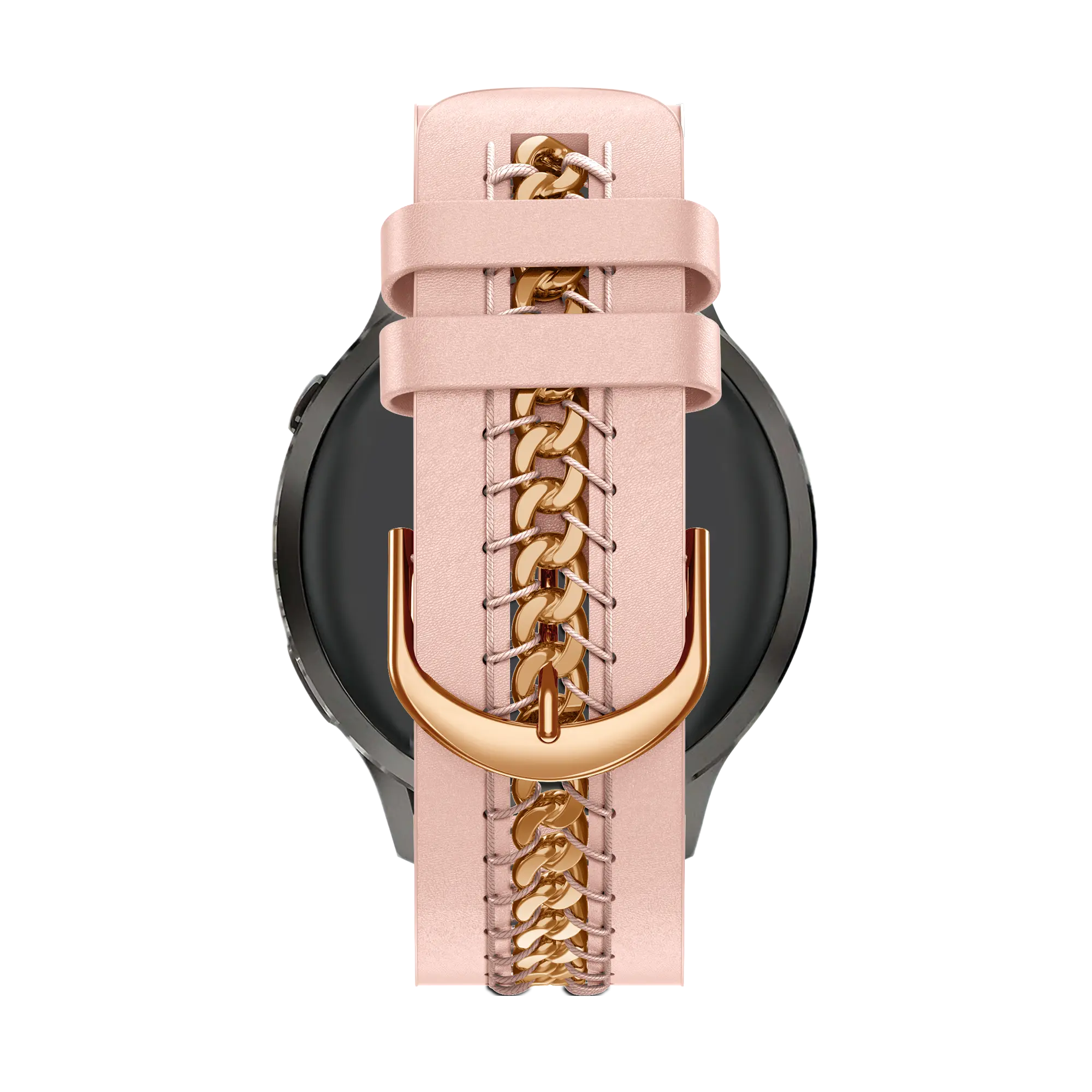 Bandz Bracelet cuir 'Chains' Garmin Forerunner 170 (rose)