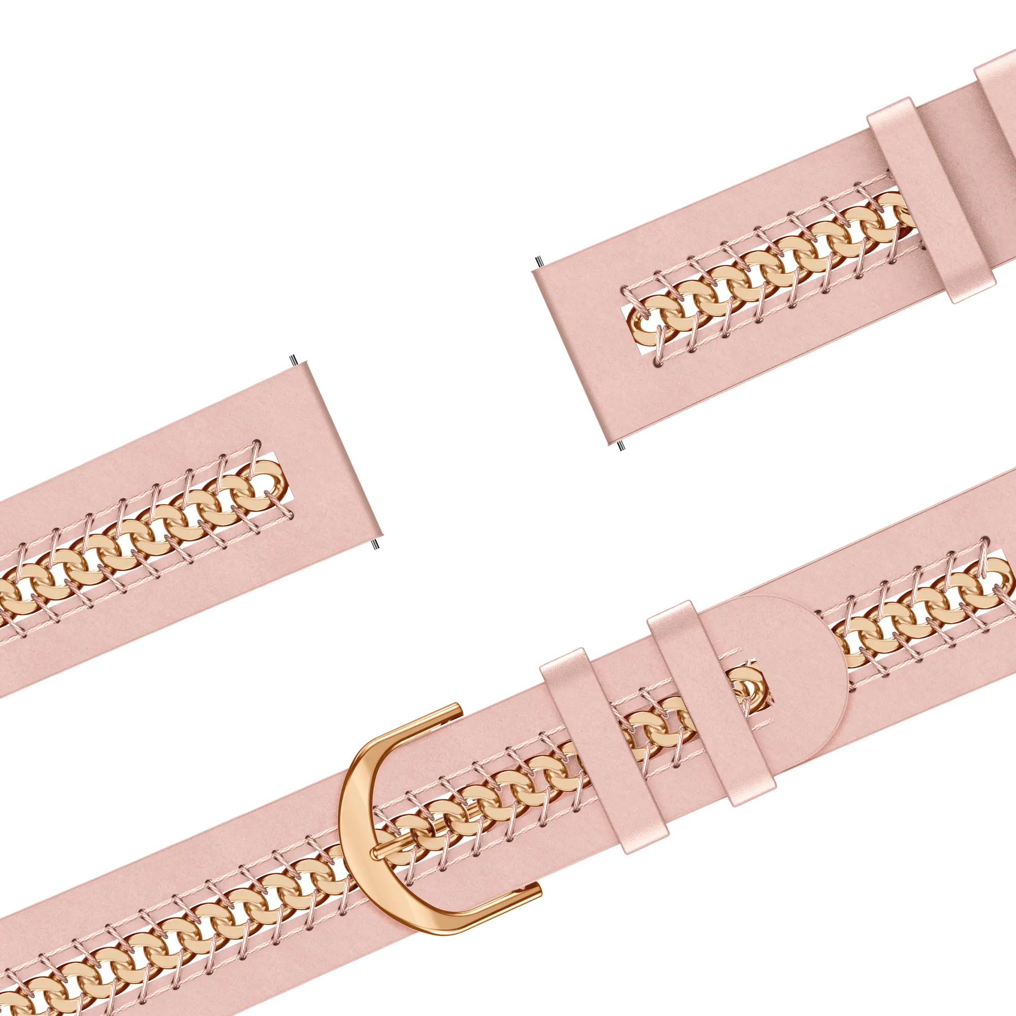 Bandz Bracelet cuir 'Chains' Garmin Forerunner 170 (rose)
