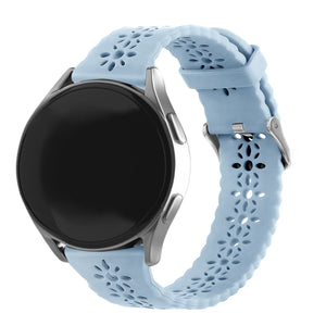 Withings Steel HR - 40mm Patterned Silicone Strap (Mist Blue)