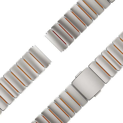 Bandz OnePlus Watch Titanium Strap 'Hybrid' (Titanium/Orange)