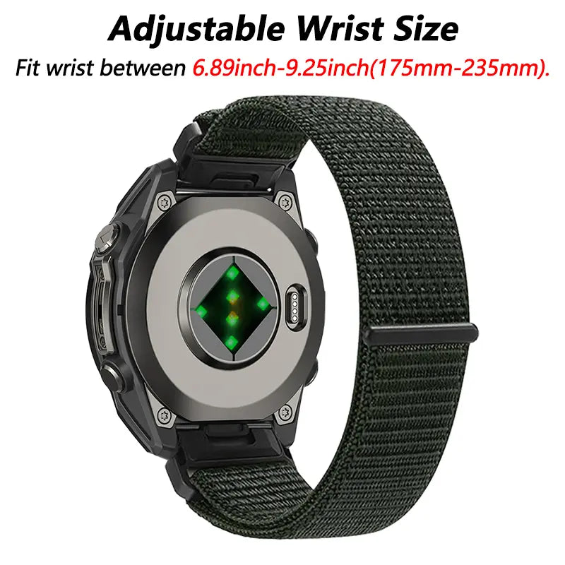Bracelet nylon premium Garmin Fenix 5x/6x (gris foncé)