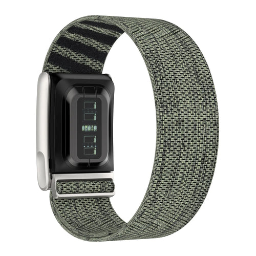 Bracelet nylon compatible avec Whoop 4.0 (gris-vert)