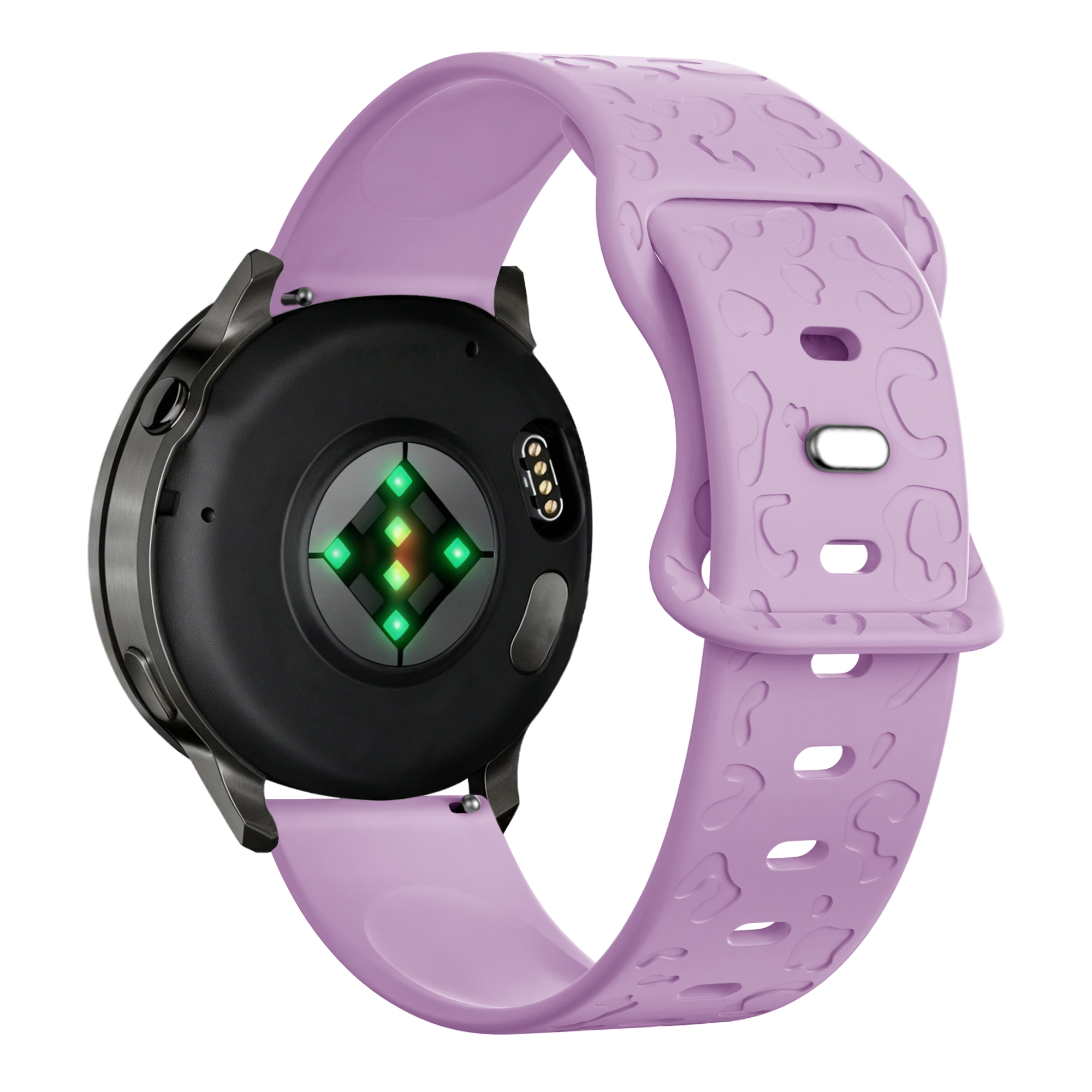 Bandz Garmin Vivoactive 4s Silicone Strap 'Leopard' (Light Purple)