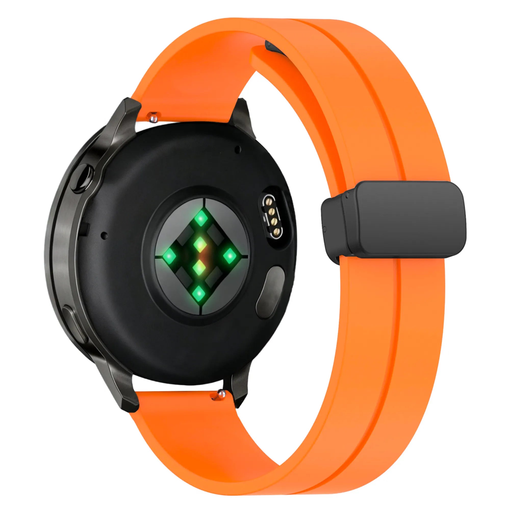 Bandz Bracelet silicone avec boucle en D Garmin Vivoactive 3 (orange)