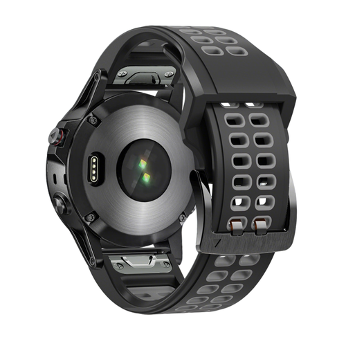 Bandz Bracelet sport avec boucle Garmin Enduro 1 / 2 / 3 (noir/gris)