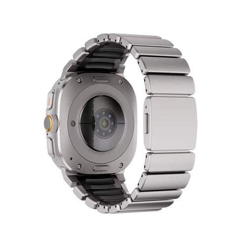 Bandz Samsung Galaxy Watch Ultra Titanium Strap 'Hybrid' (Titanium/Black)