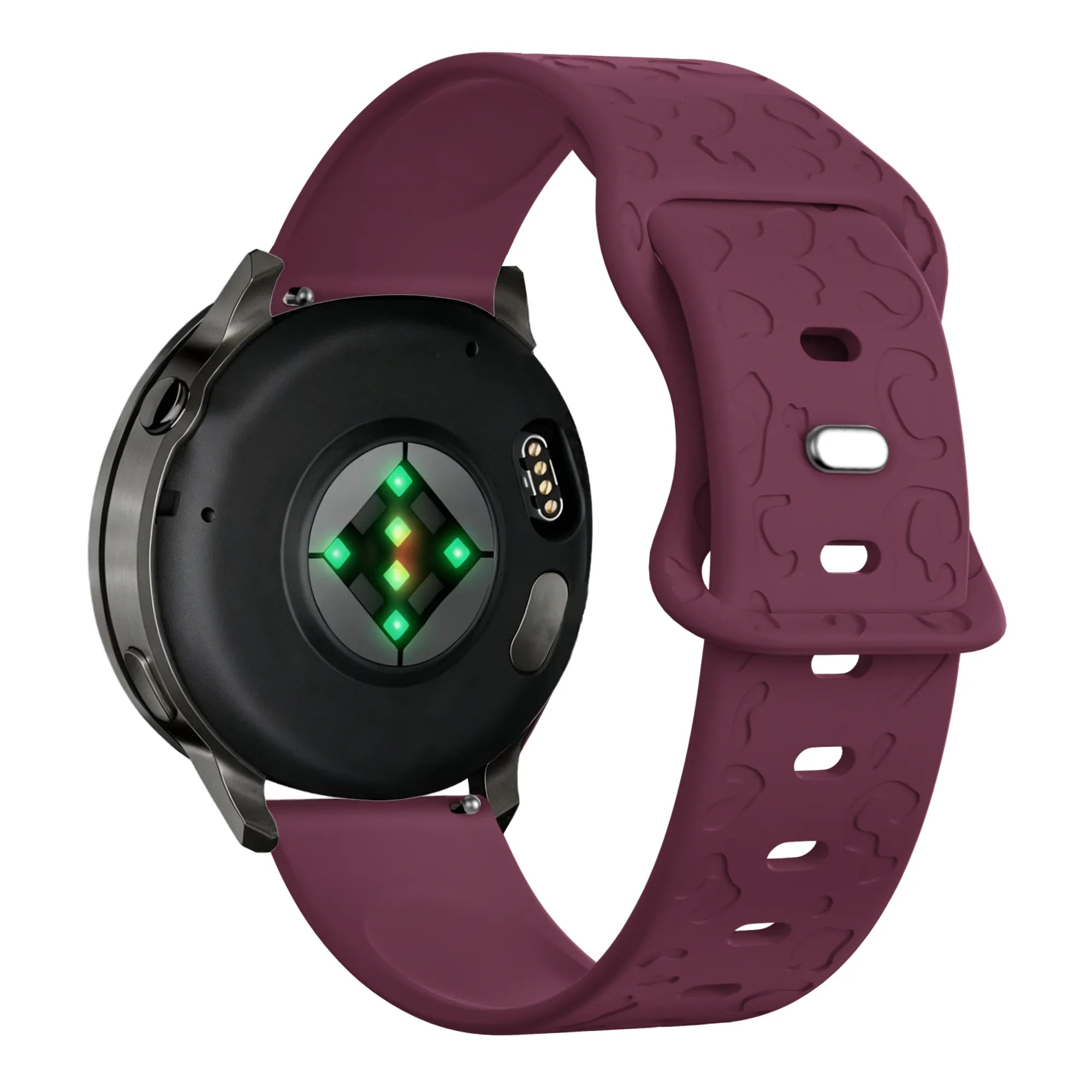 Bandz Bracelet silicone 'Léopard' Garmin Forerunner 70 (rouge)