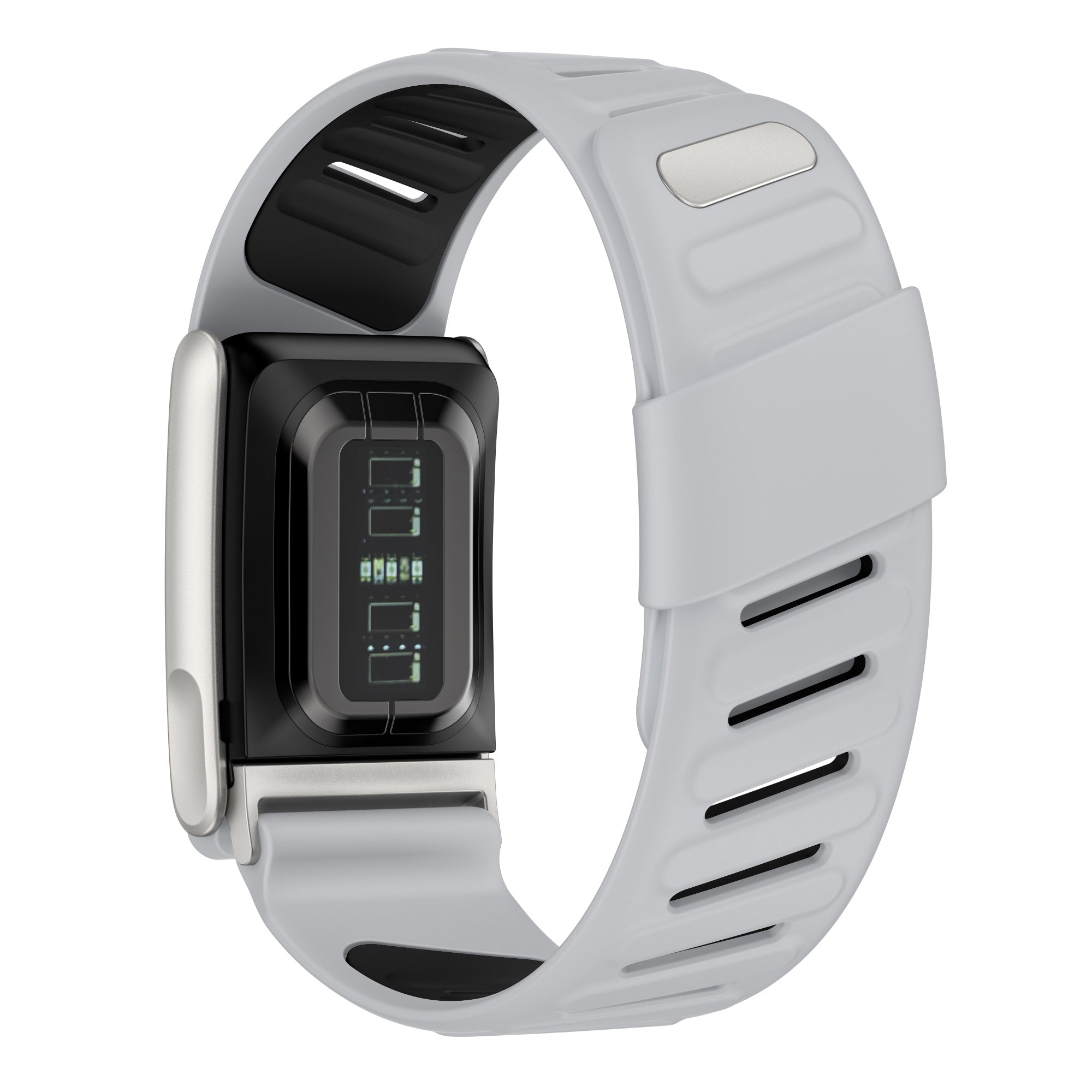 Bracelet sport compatible avec Whoop MG (gris clair/noir)