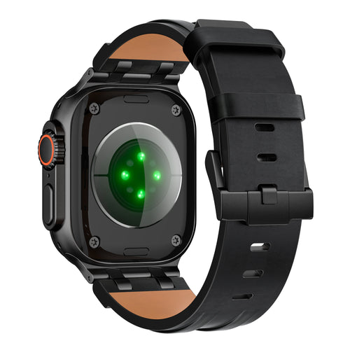 Bracelet cuir solide Apple Watch (noir)