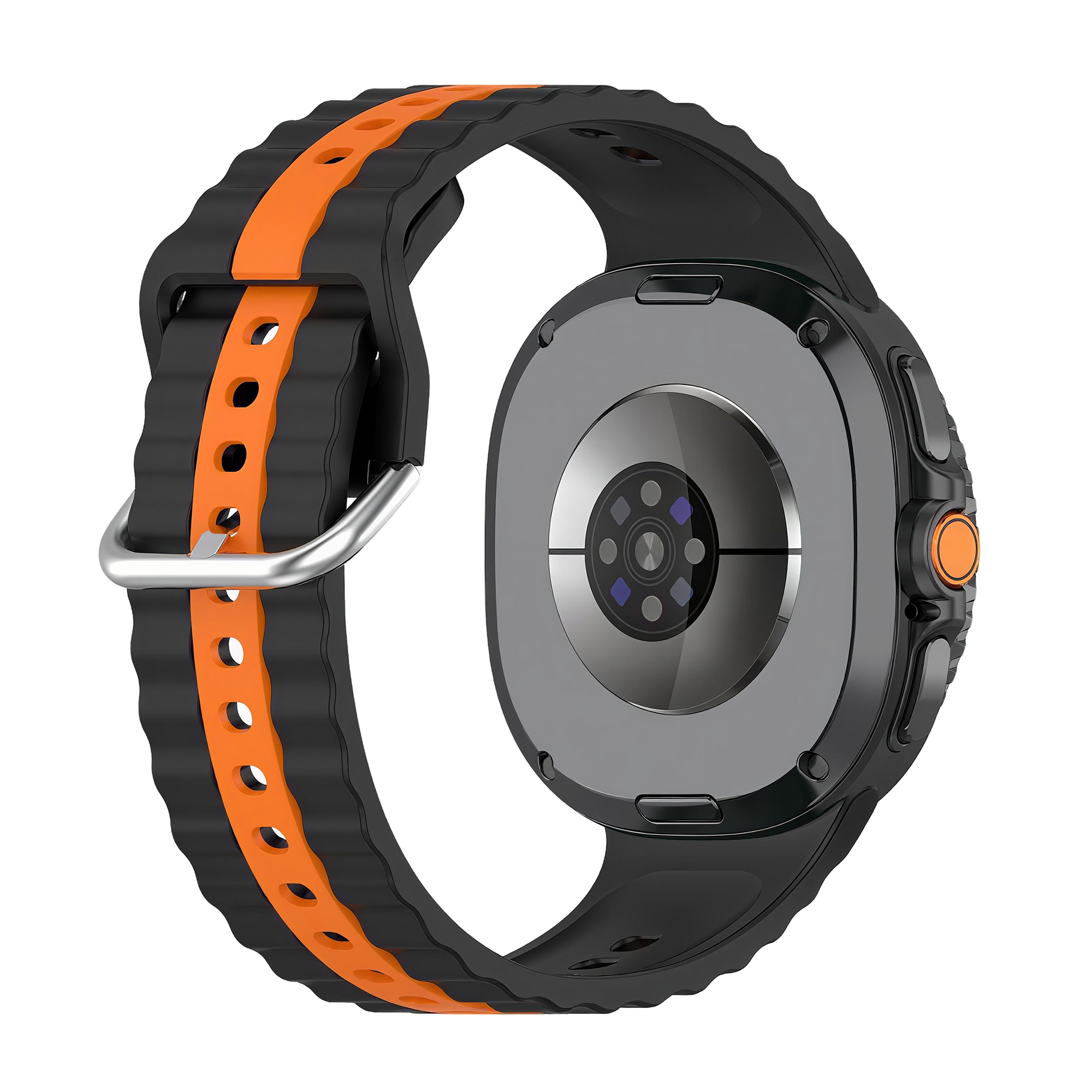 Bracelet sport duo Samsung Galaxy Watch 8 Classic (noir/orange)