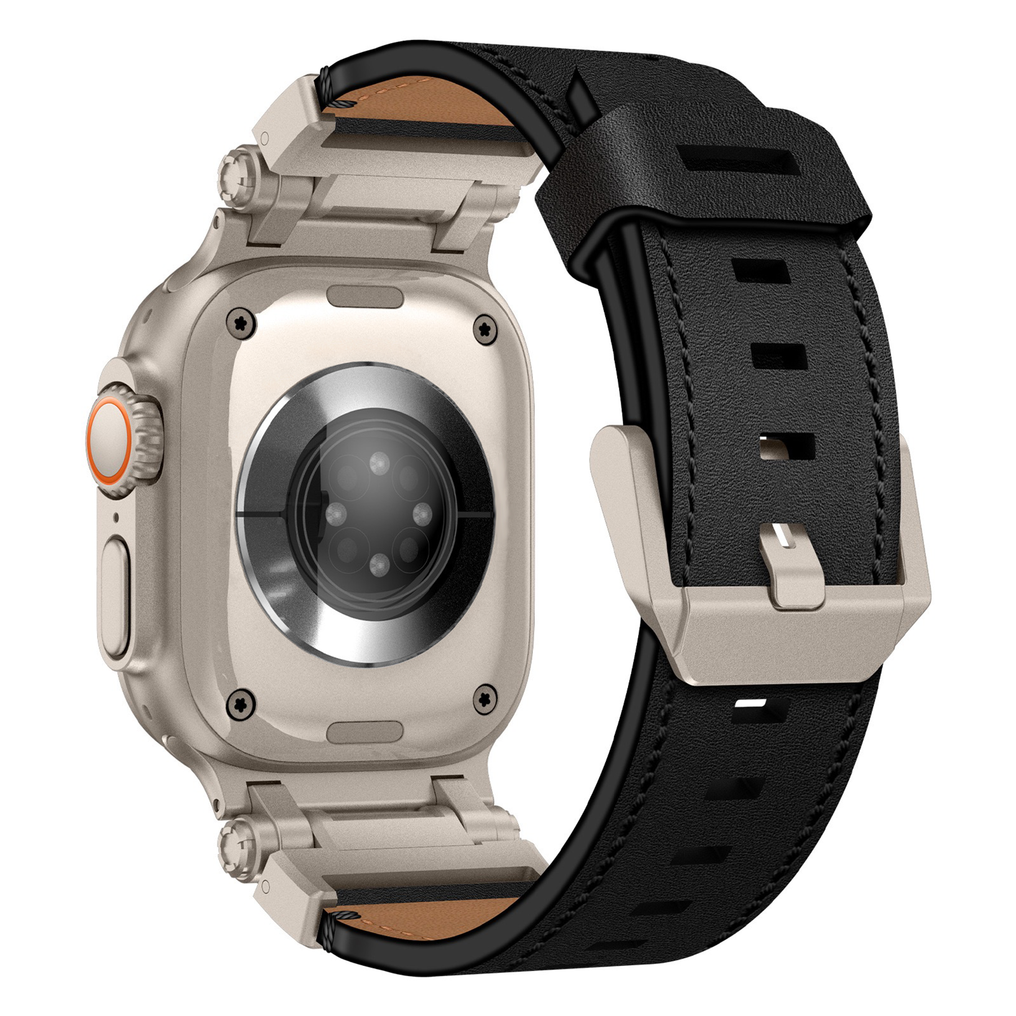 Bandz Bracelet cuir 'Explorer' Apple Watch Ultra (noir)