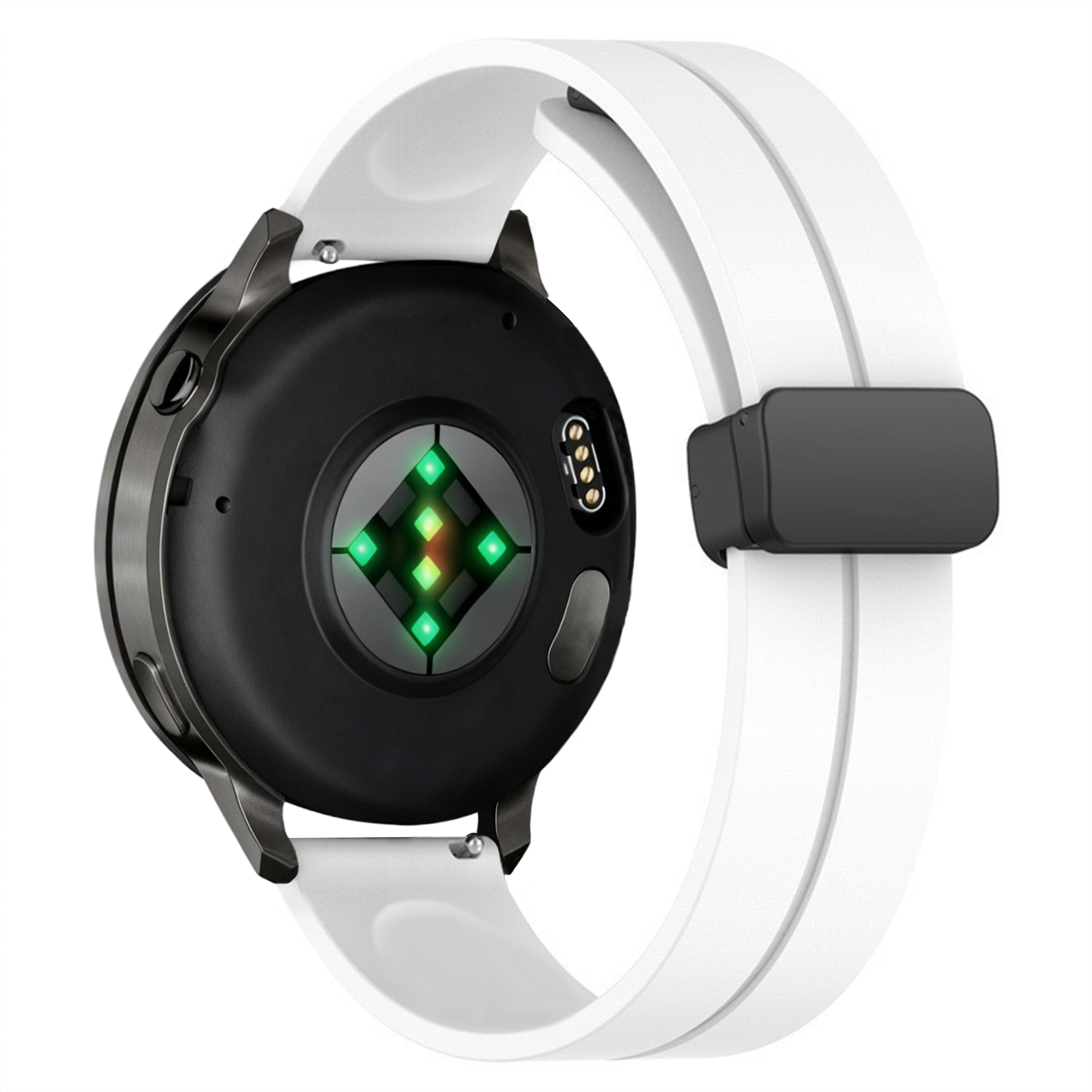 Bandz Bracelet silicone avec boucle en D Garmin Approach J1 (blanc)