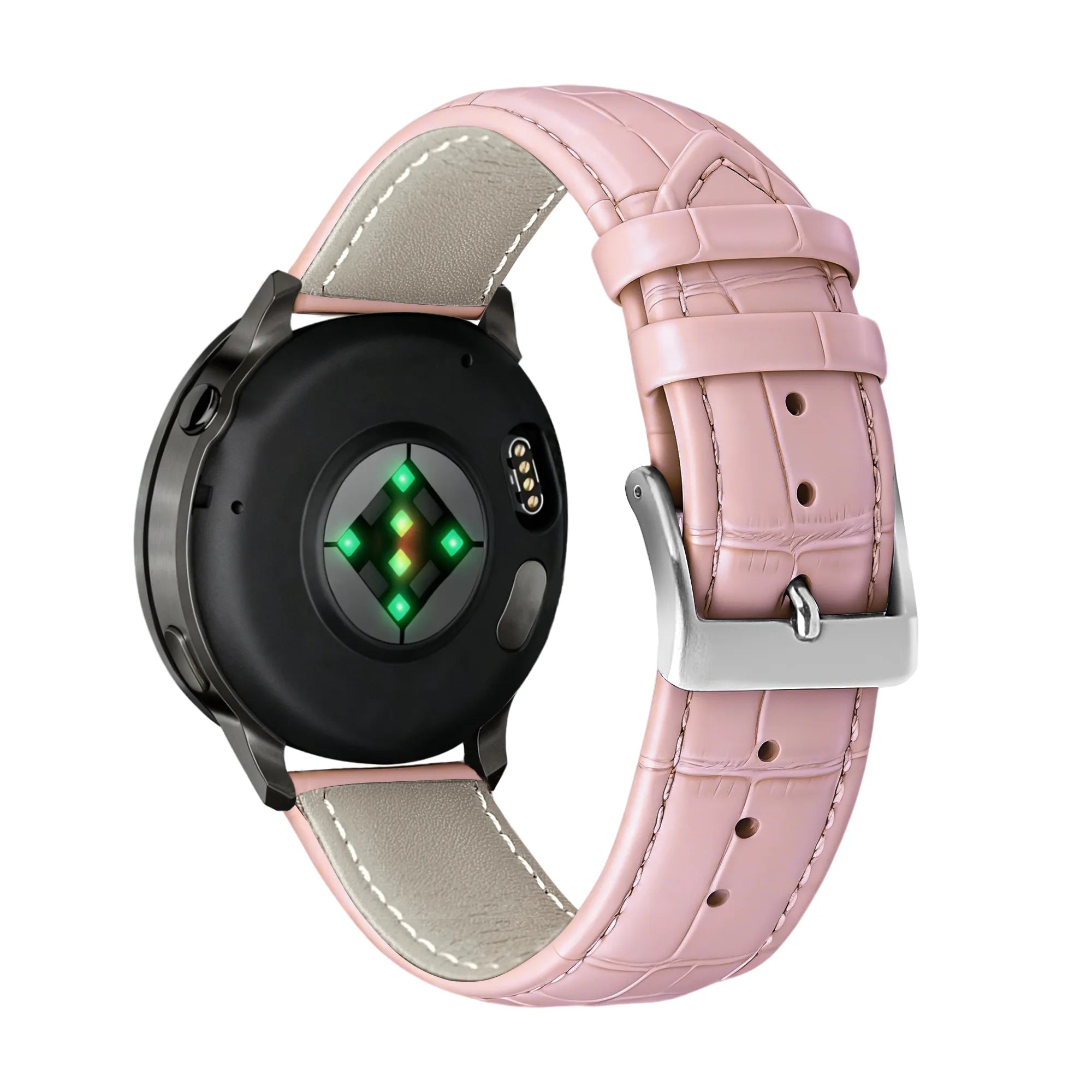 Bandz Bracelet cuir effet crocodile Garmin Forerunner 170 (rose)