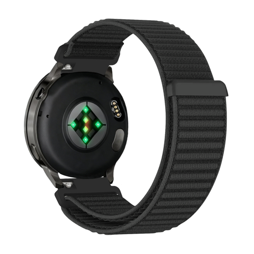 Bandz Bracelet nylon ondulé Garmin Venu 2 (noir)