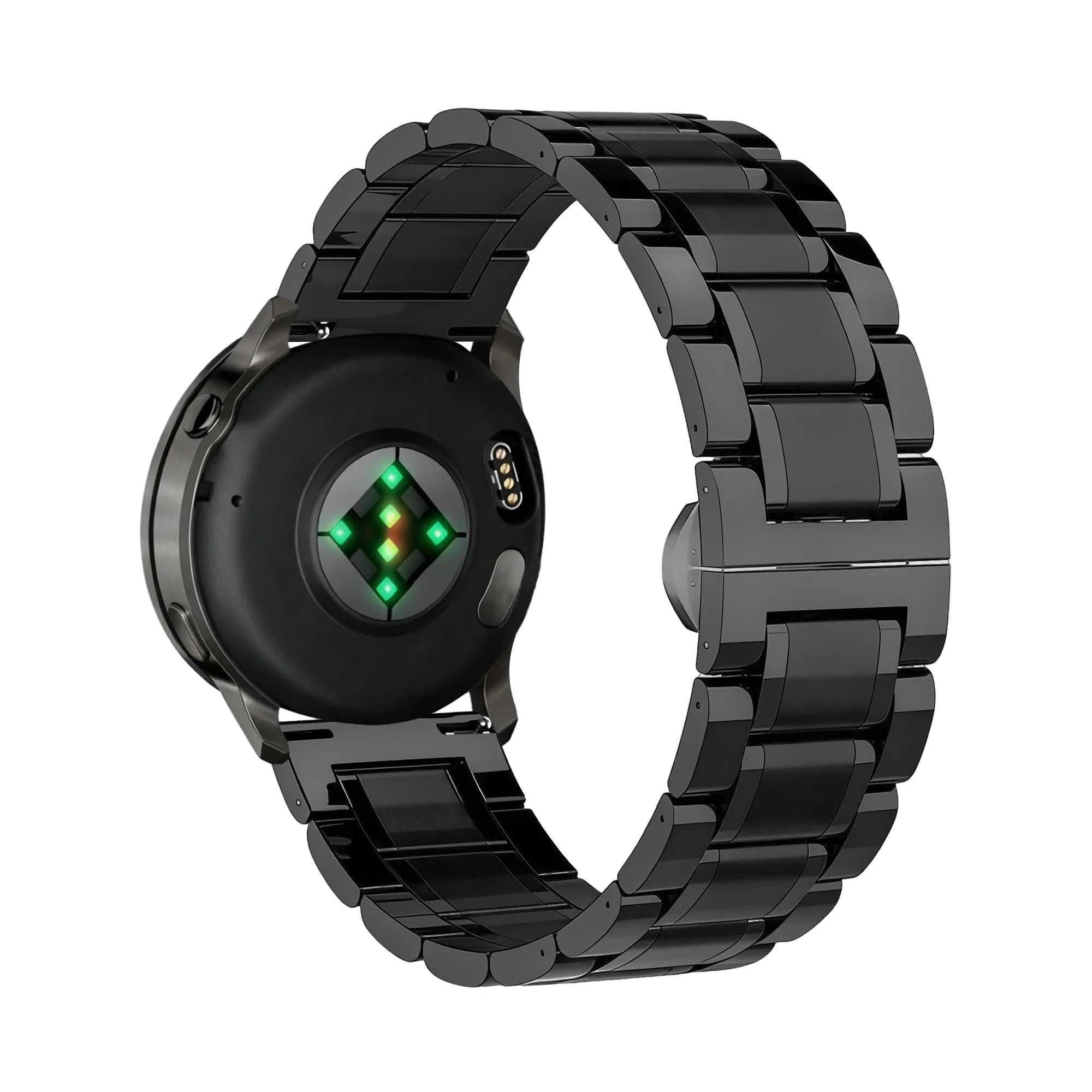 Bandz Bracelet acier 'Deluxe' Garmin Forerunner 70 (noir)