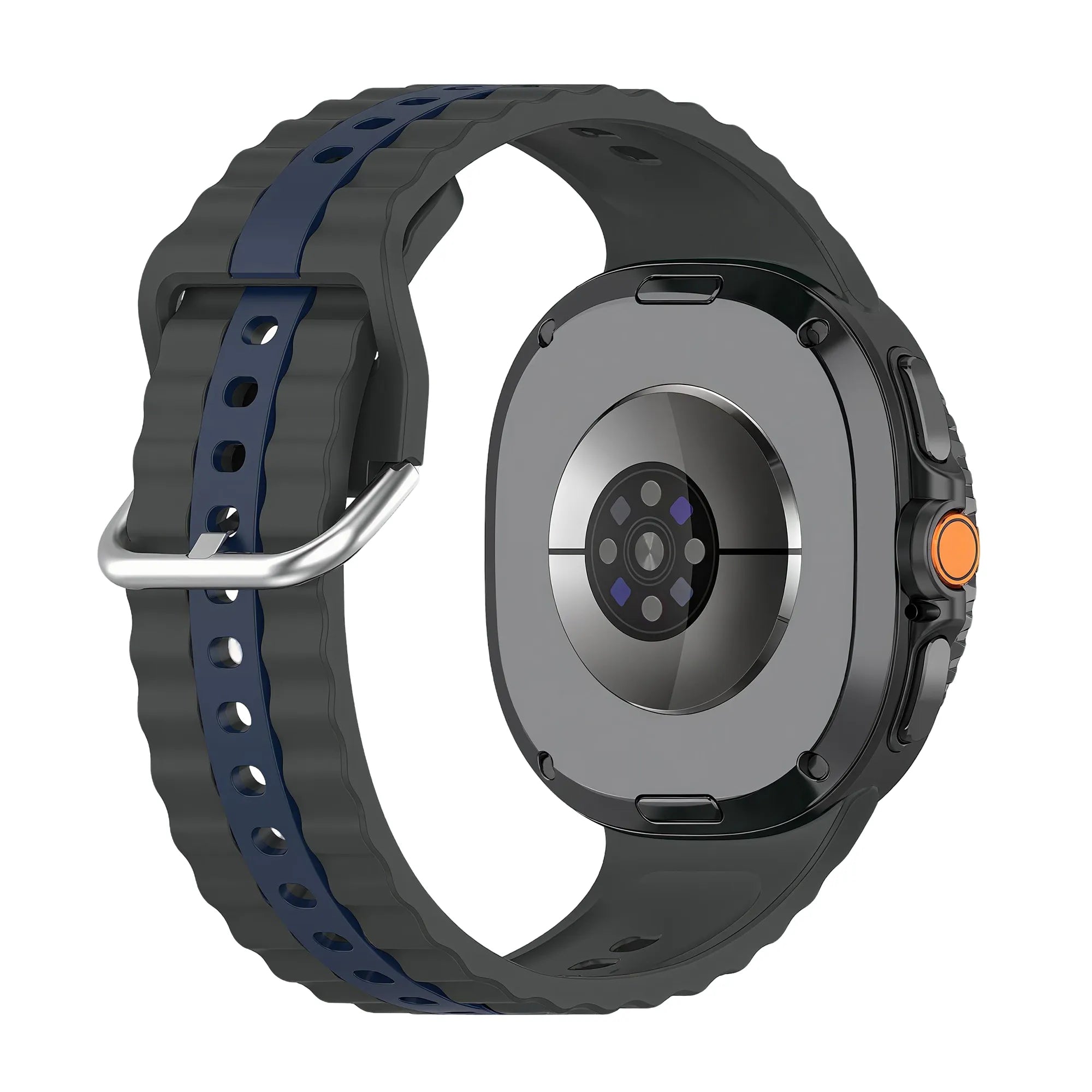 Bracelet sport duo Samsung Galaxy Watch 8 - 44mm (gris foncé/bleu)