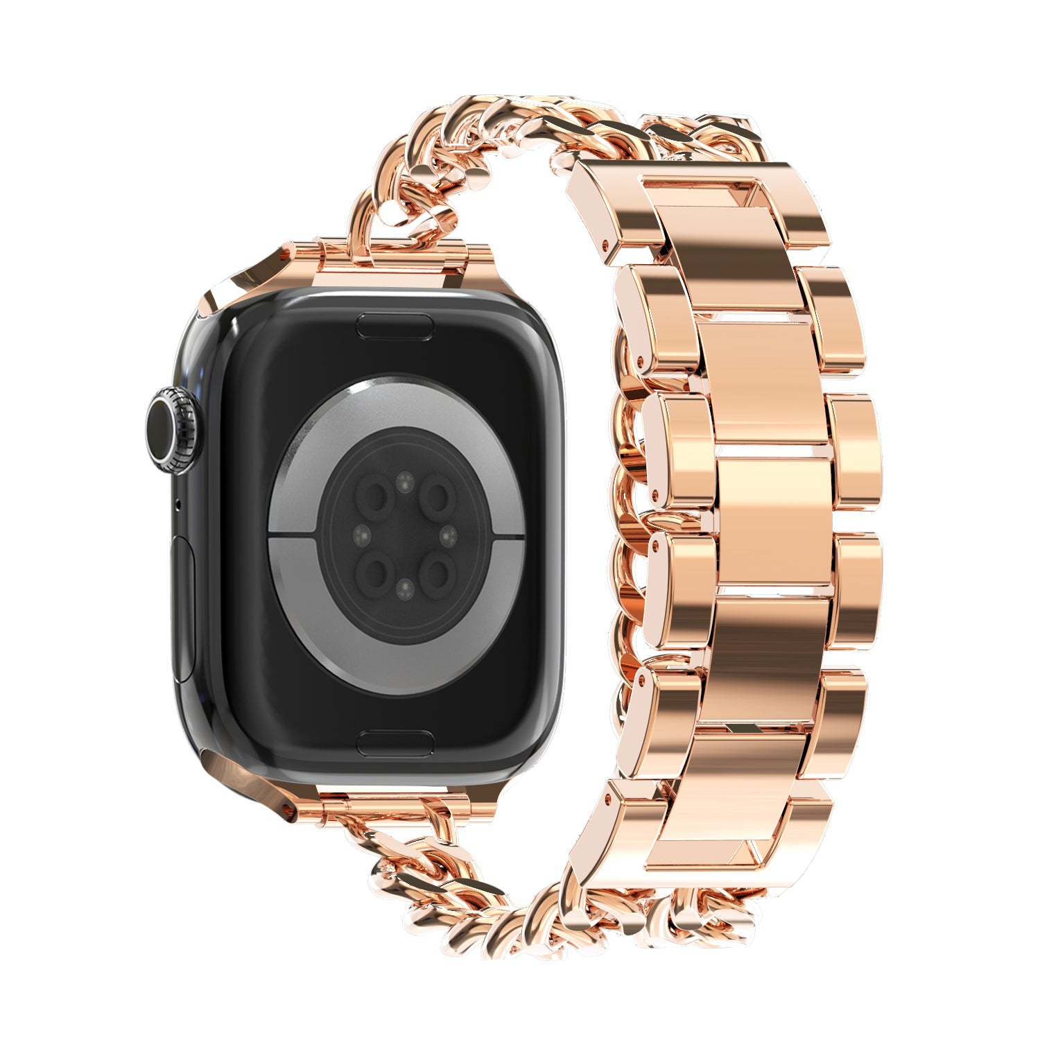 Bandz Bracelet acier 'Double Tour' Apple Watch (or rose)