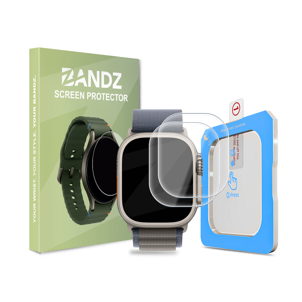 Bandz Apple Watch Ultra Glass Screenprotector with One-Click Tool