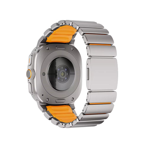 Bandz Bracelet titane 'Hybrid' Samsung Galaxy Watch Ultra (titane/orange)