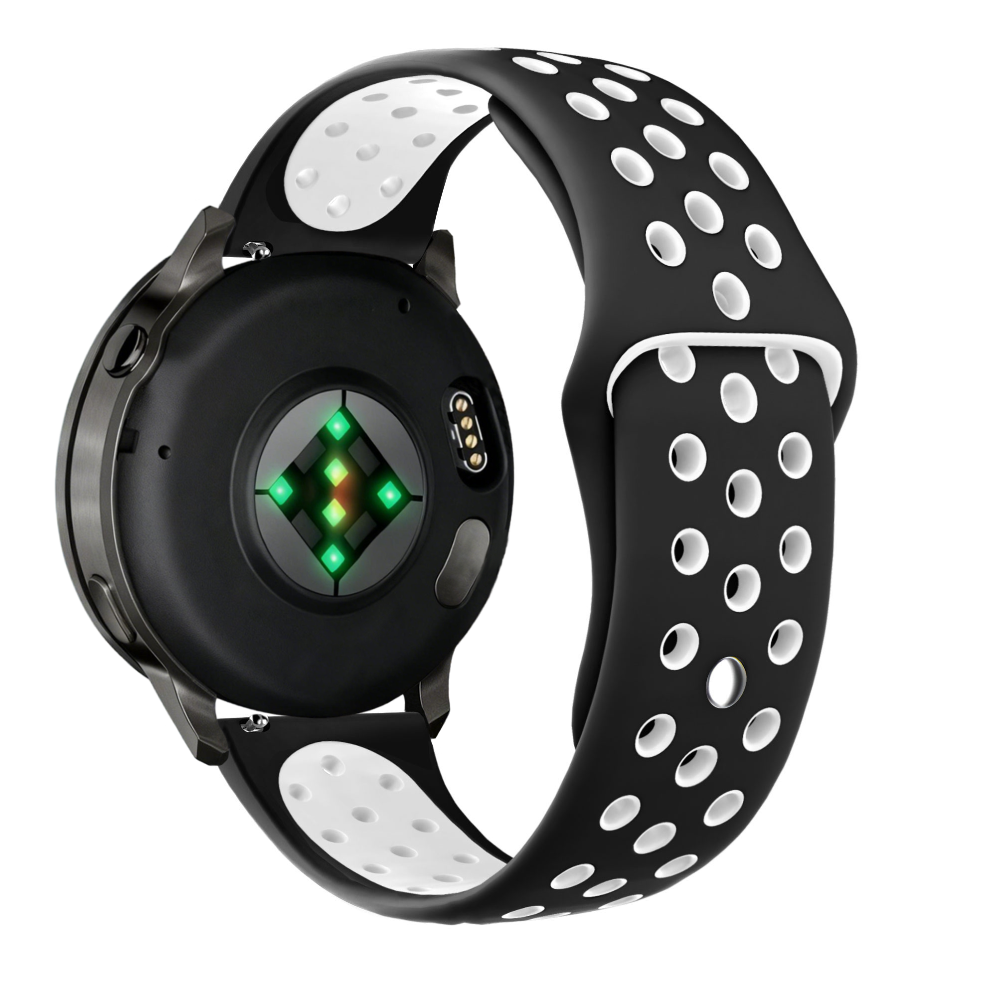 Bandz Bracelet sport 'Deluxe' Garmin Forerunner 570 - 47mm (noir/blanc)