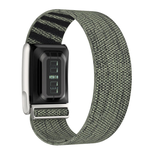 Bracelet nylon compatible avec Whoop MG (gris-vert)