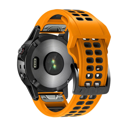 Bandz Garmin Approach S62 Buckled Sport Strap (Orange/Black)