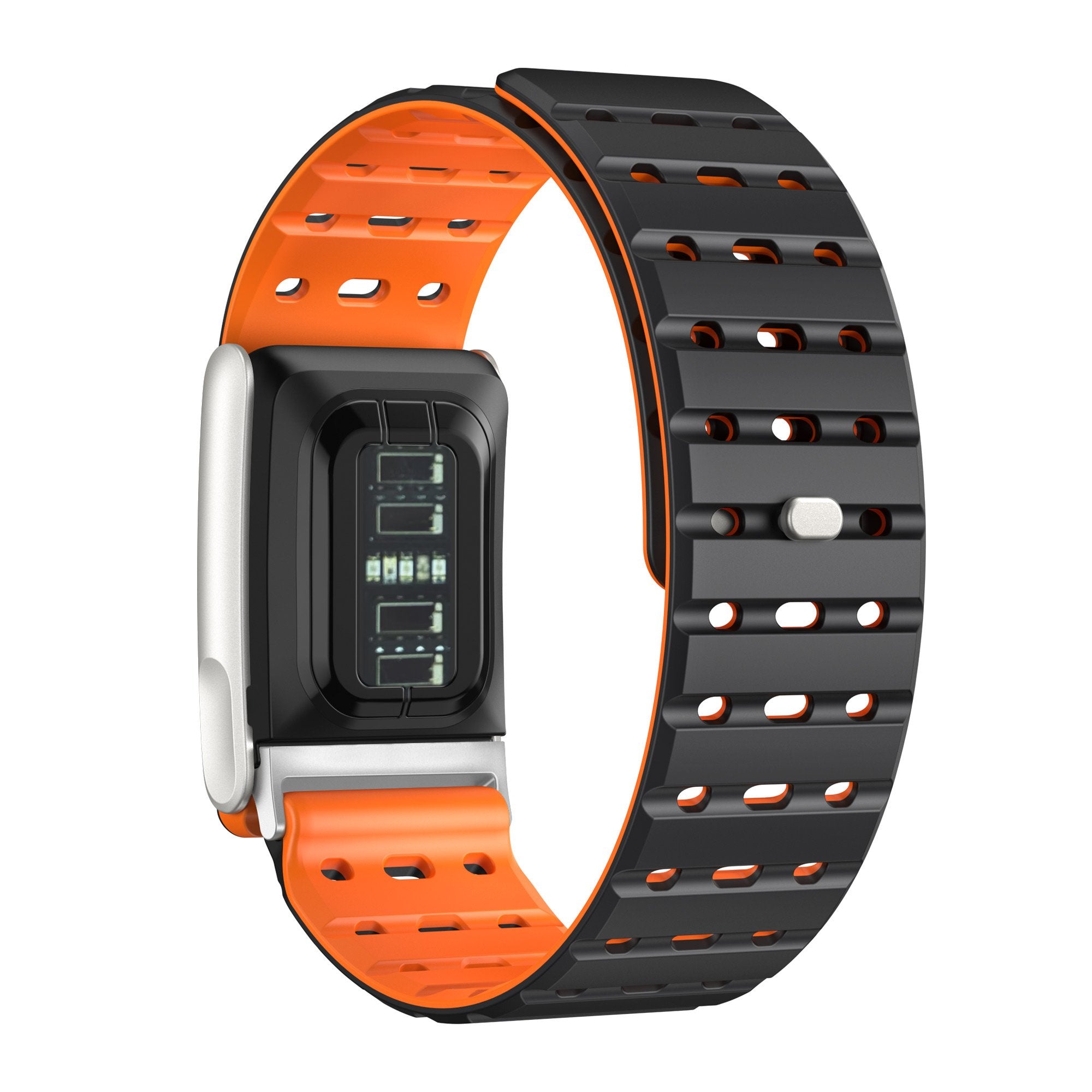 Whoop MG Magnetic Silicone Strap (Black/Orange)