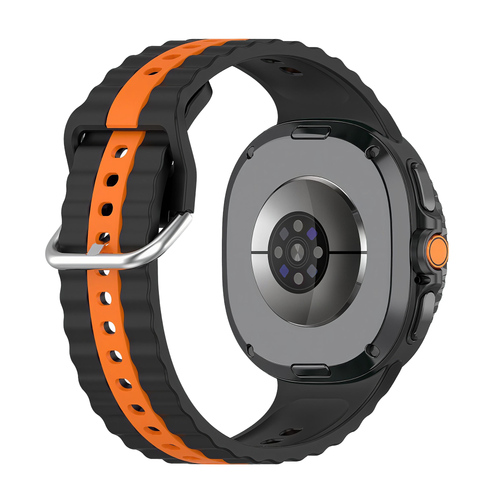 Bracelet sport duo Samsung Galaxy Watch 8 - 44mm (noir/orange)