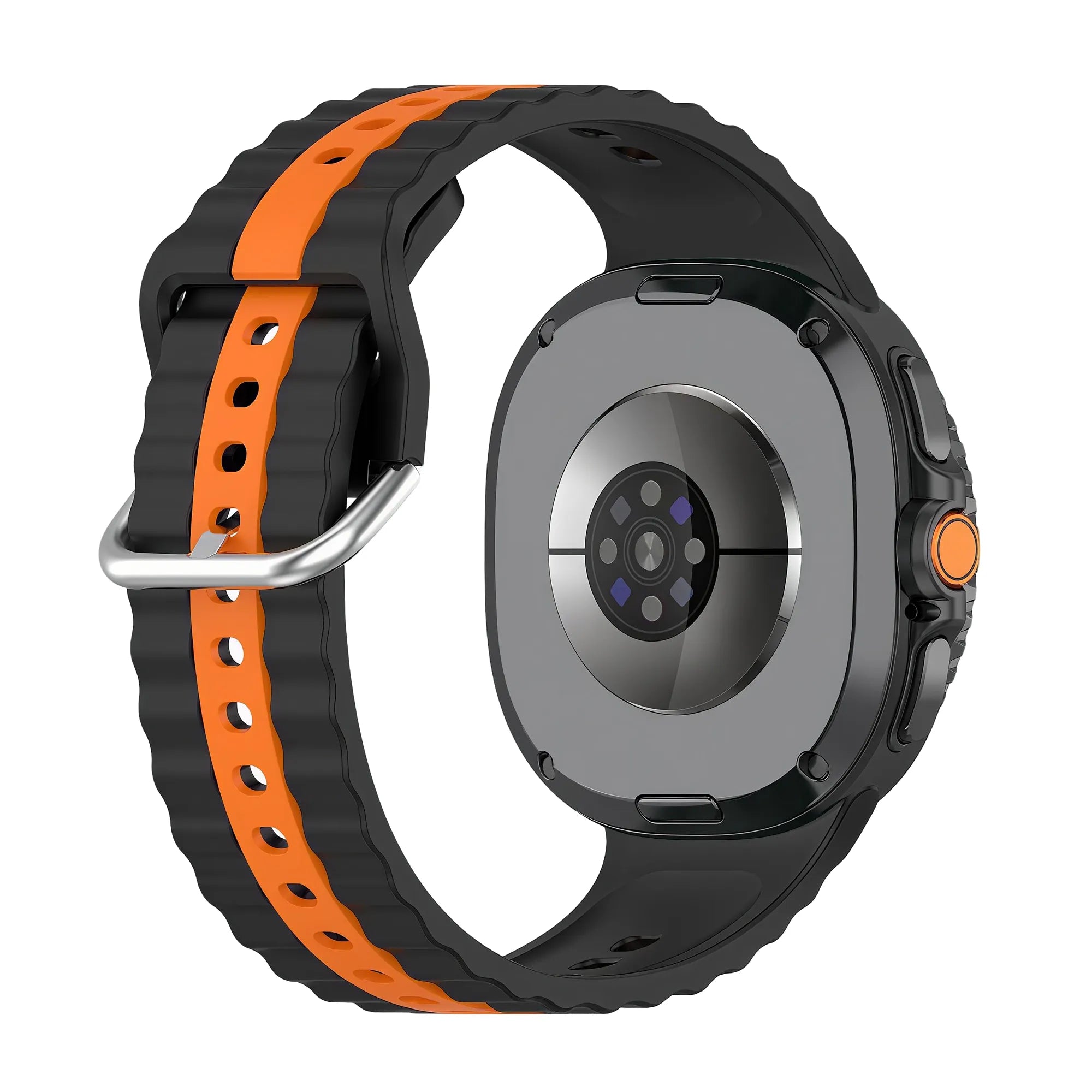 Bracelet sport duo Samsung Galaxy Watch 8 - 44mm (noir/orange)