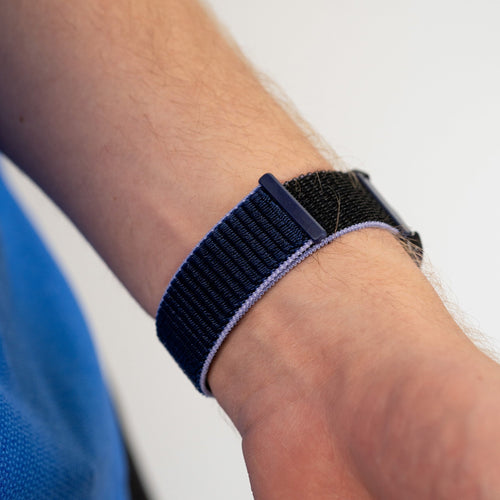 Bracelet nylon Garmin Venu 4 - 45mm (bleu/noir)