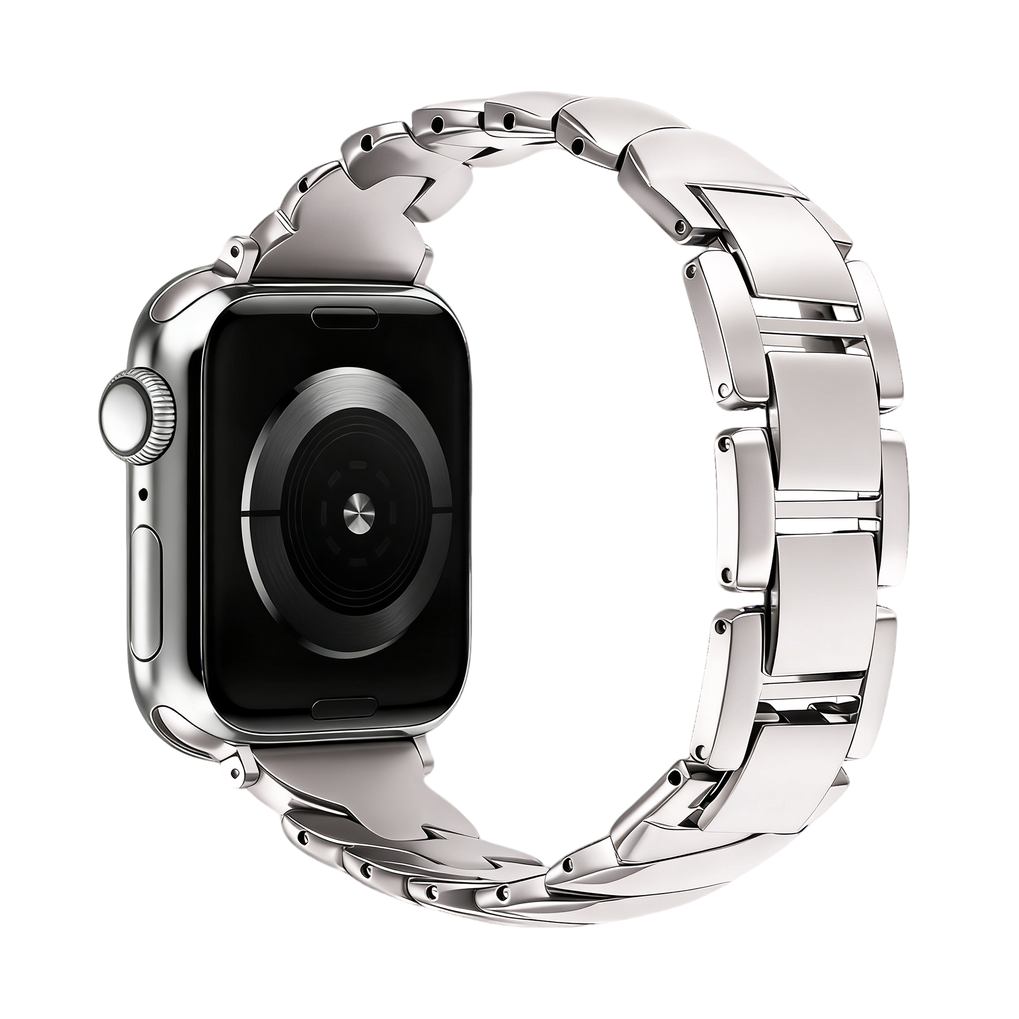 Bandz Bracelet acier premium 'Twisted' Apple Watch (lumière stellaire)