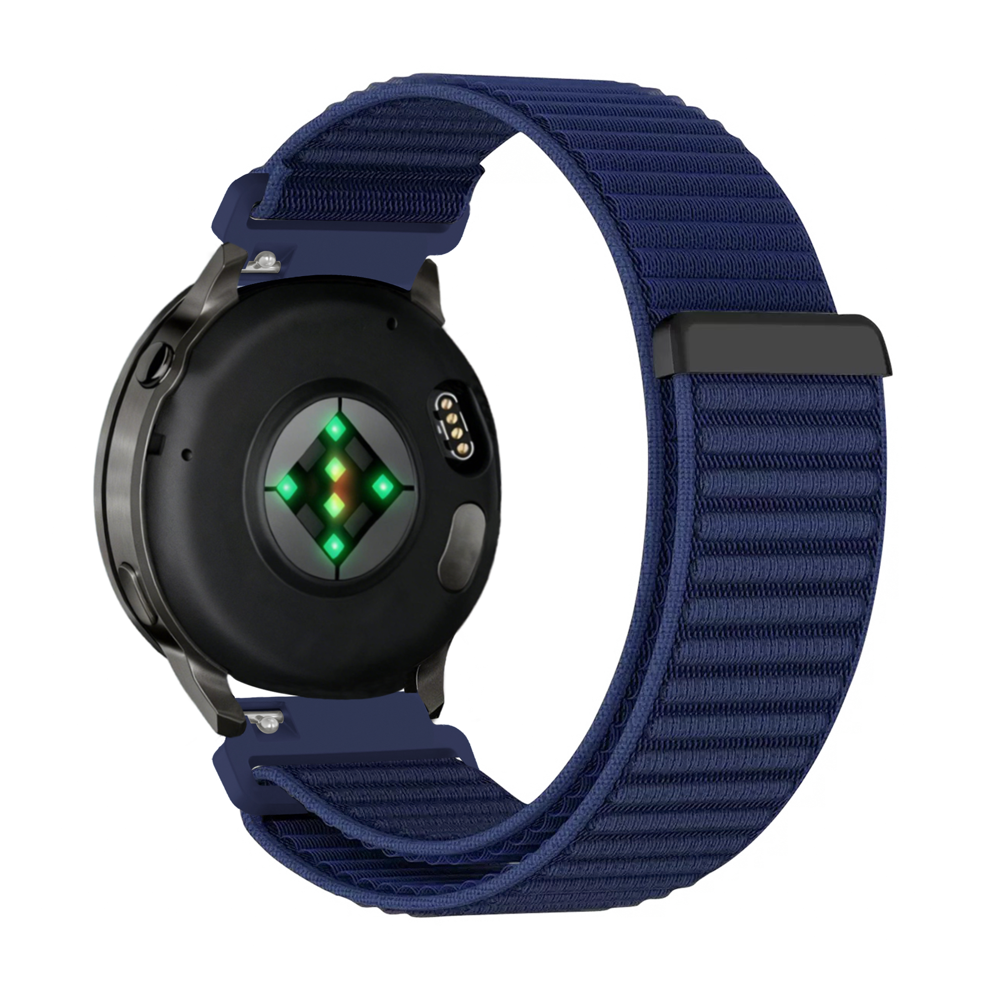 Bandz Bracelet nylon ondulé Garmin Vivoactive 4 (bleu foncé)