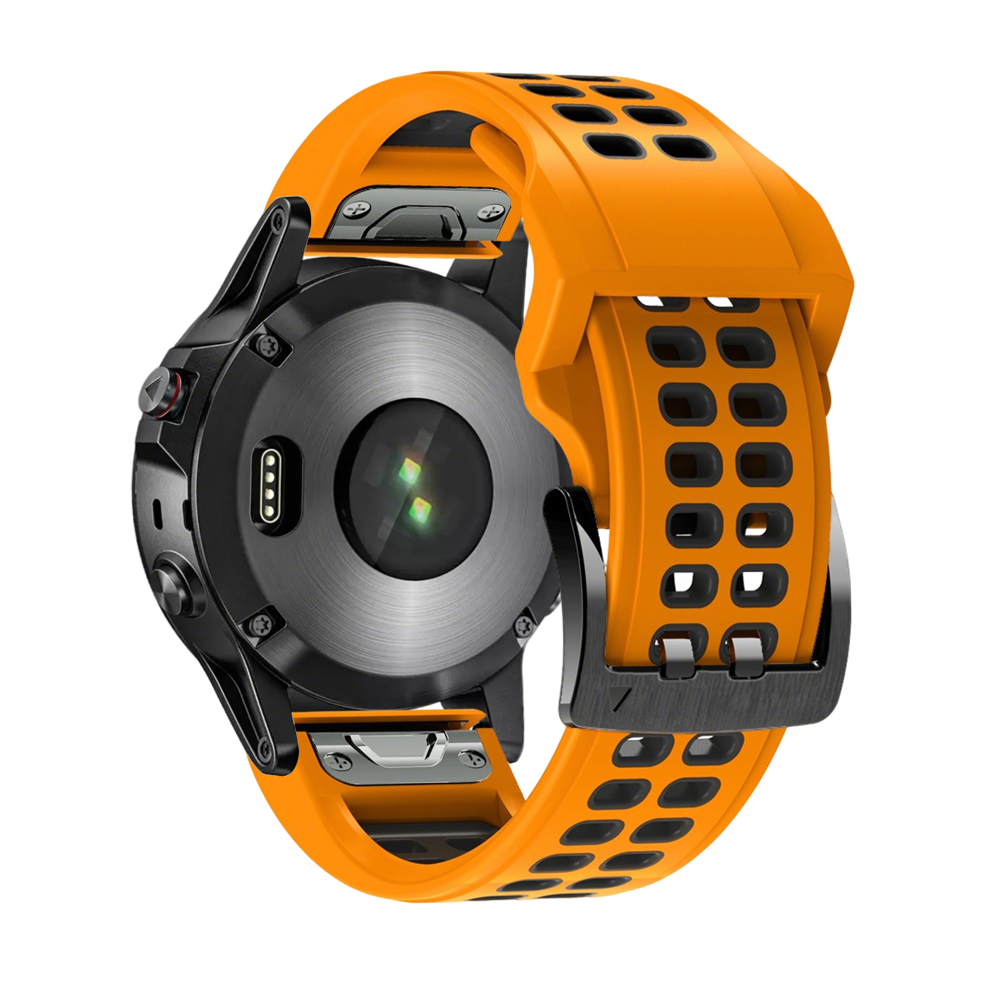 Bandz Bracelet sport avec boucle Garmin Instinct 3 - 45mm (orange/noir)