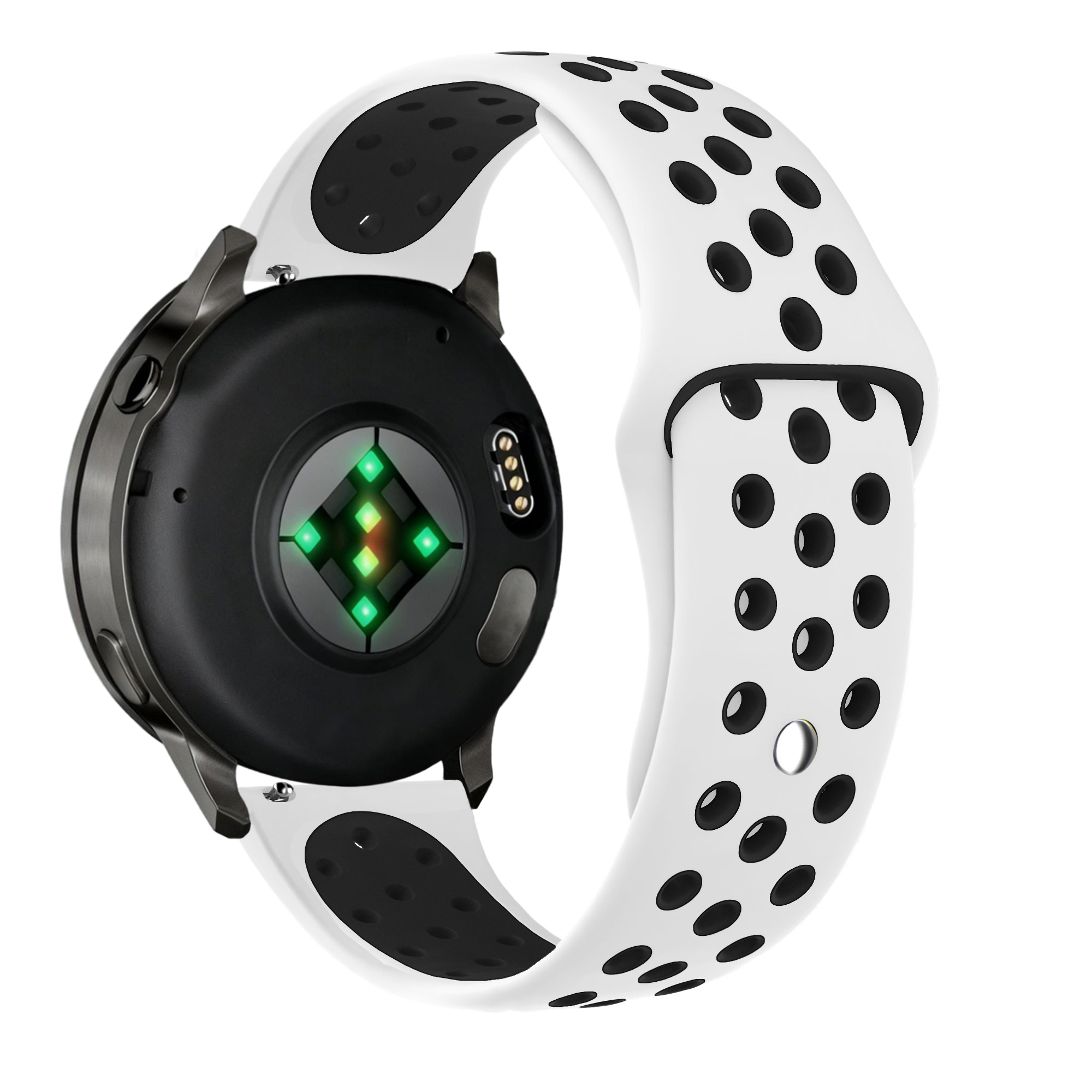 Bandz Bracelet sport 'Deluxe' Garmin Forerunner 570 - 47mm (blanc/noir)