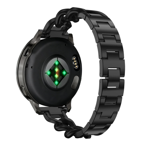 Bandz Bracelet métal 'Chaînes' Garmin Venu 2s (noir)