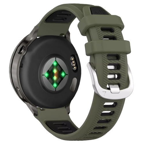 Bandz Bracelet sport avec boucle Garmin Forerunner 265s (vert olive/noir)