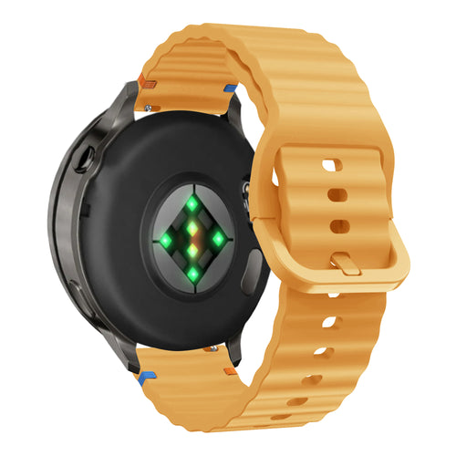 Bandz Garmin Approach S40 Silicone Strap 'Wave' (Dark Yellow)