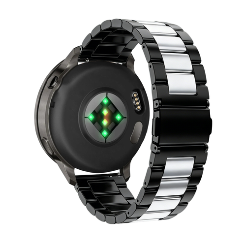 Bandz Bracelet acier 'Classic' Garmin Vivomove Style (noir/argent)