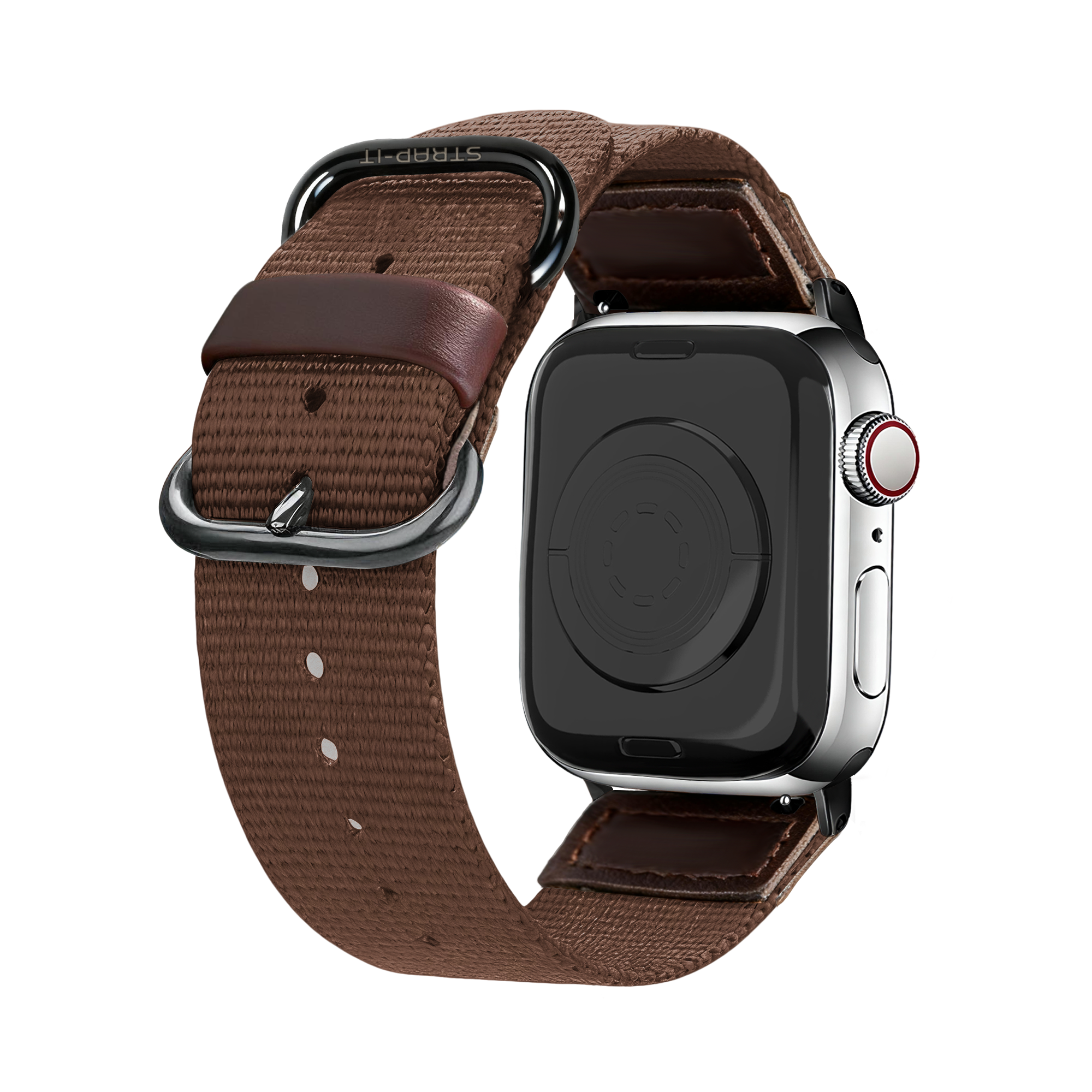 Bracelet lona Apple Watch (marron)