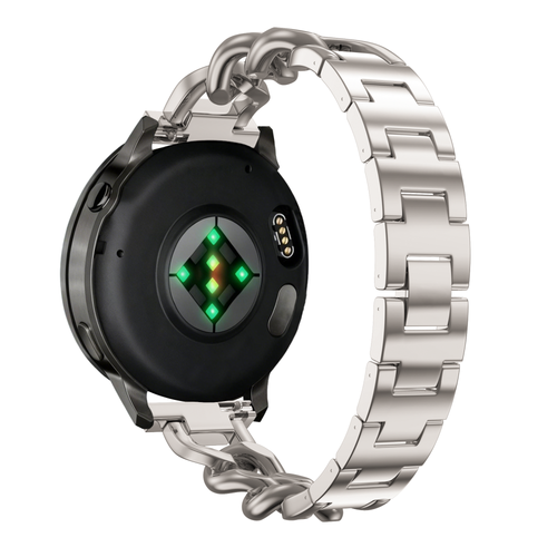 Bandz Bracelet metal 'Chains' Garmin Forerunner 165 (lumière stellaire)