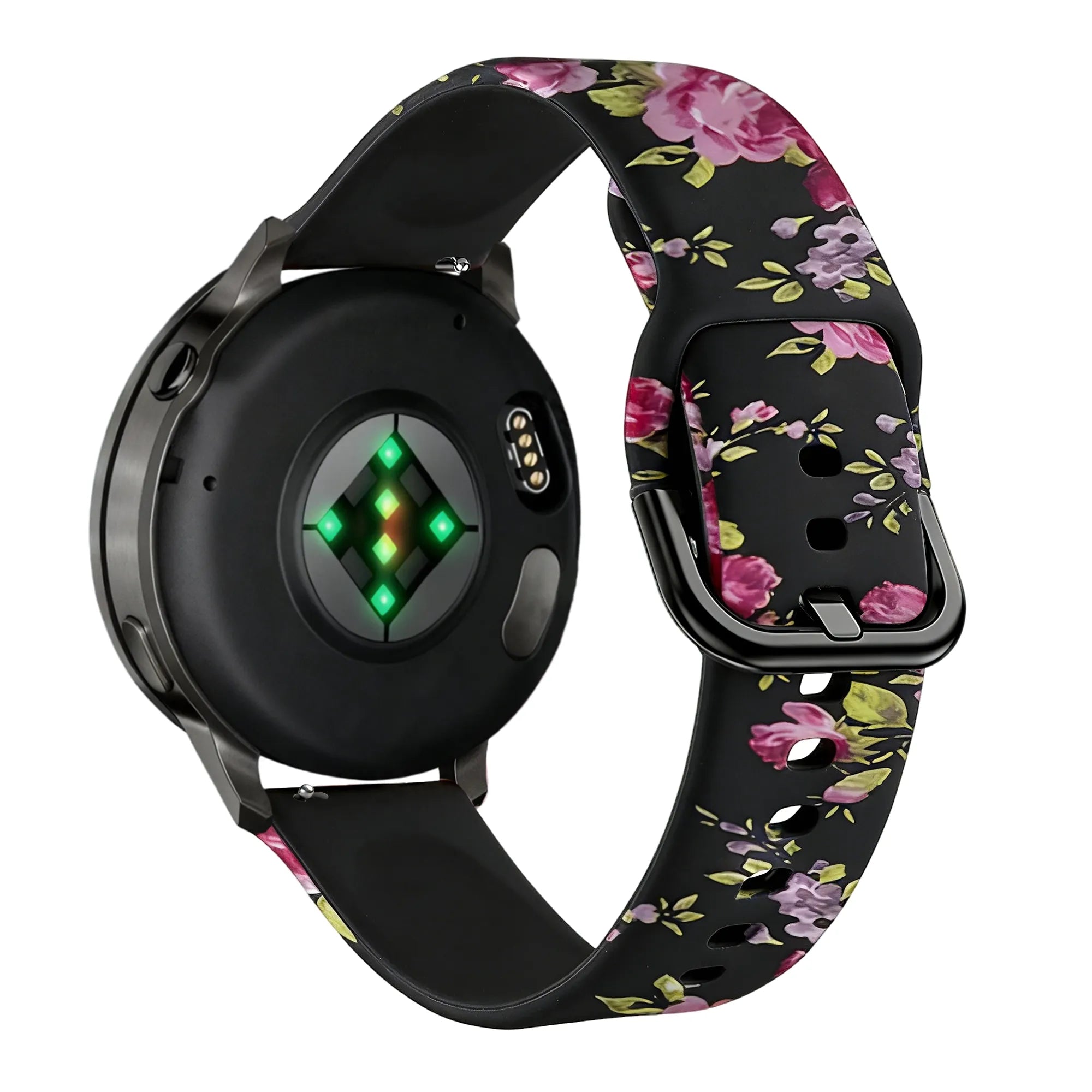 Bandz Bracelet silicone 'Fleur rose' Garmin Vivoactive 3